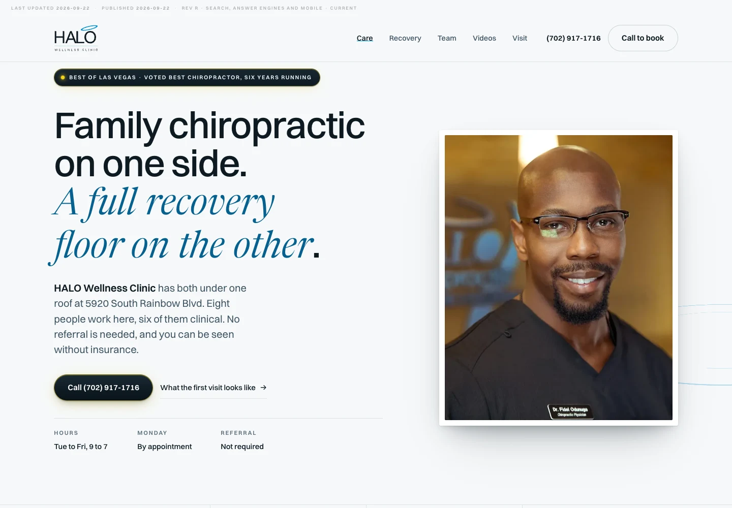 Halo Wellness website