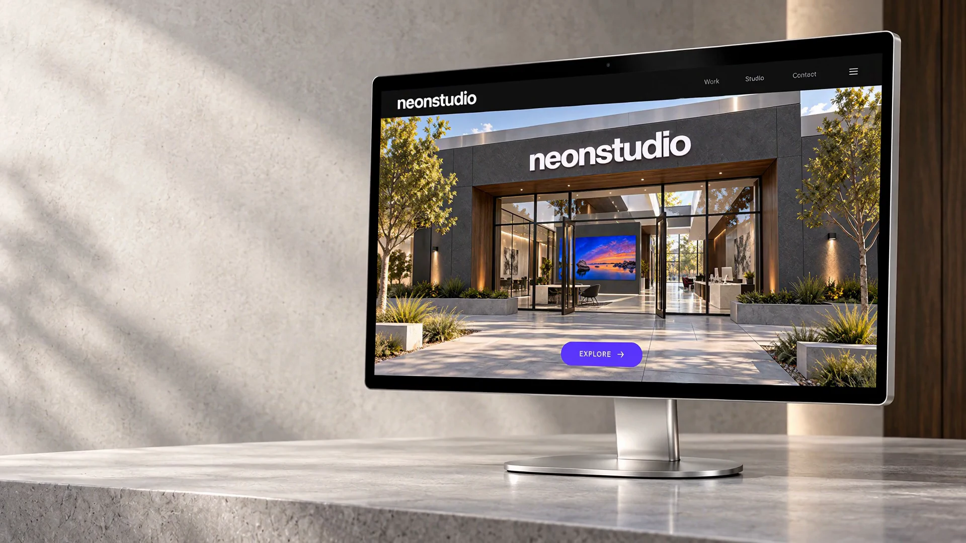 The first screen of neonstudio.ai